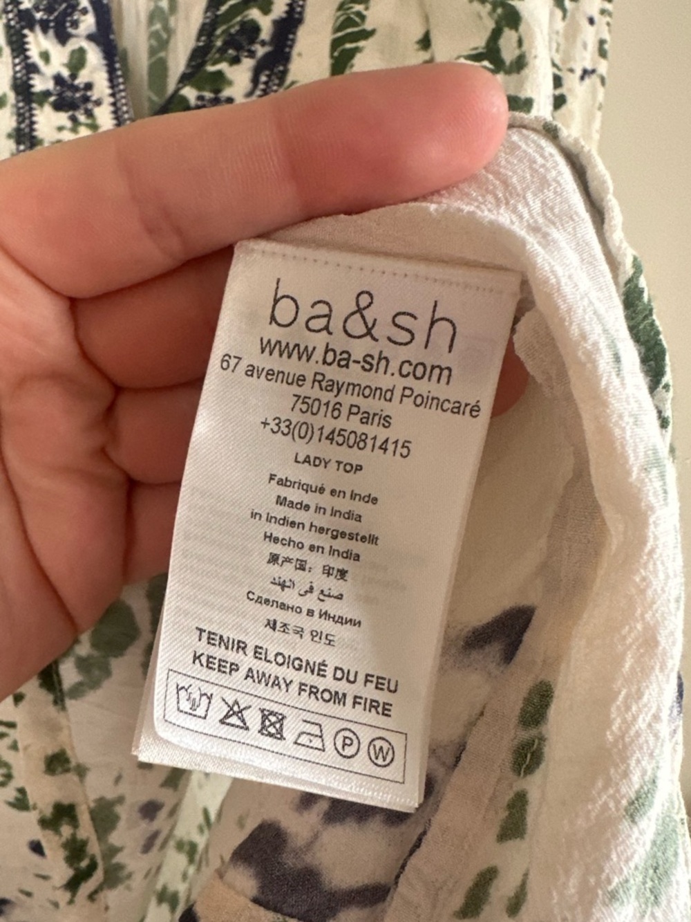 BA&SH Idris Abstract Tie Dye Print Blouse - Picture 13 of 16